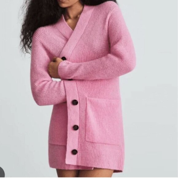 Everlane The Oversized Alpaca Cardigan Pink Blend Size Small - Picture 1 of 7